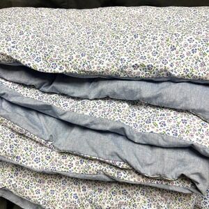 Vtg Lauren Ralph Lauren Reversible Floral Denim Twin Comforter Elizabeth Street